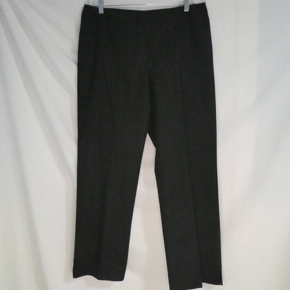 RAFAELLA | size 12 | Classic Black Dress Pants / Trousers | Side Zip Closure